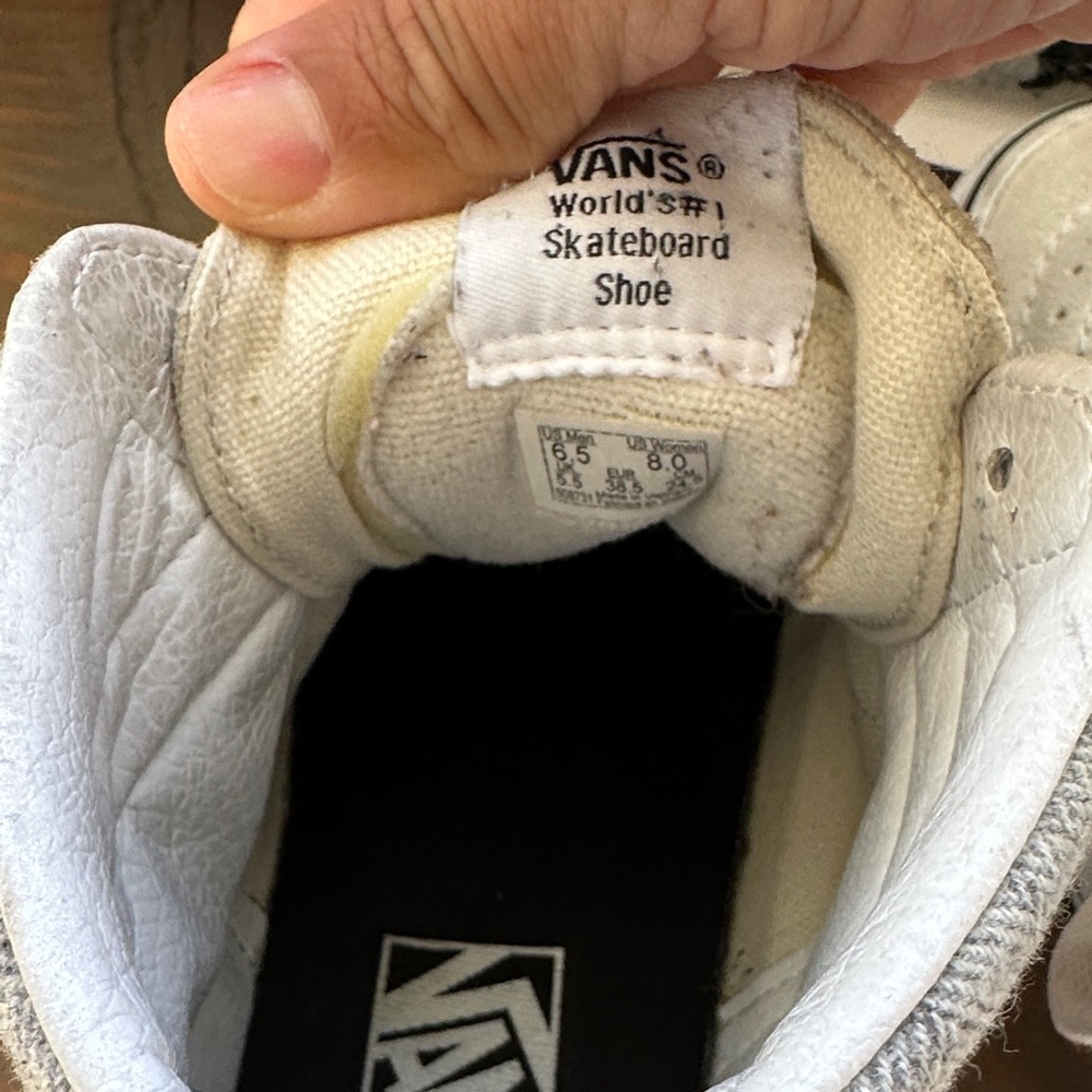 Vans Cream and Gray High-Top Sneakers - Picture 12 of 12